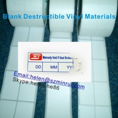 blank destructible vinyl stickers