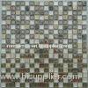 Colorful Natural Stone Glass Mosaic Tile 23x23mm For Exterior Decoration