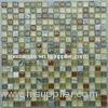 Square Strip Mix Stone Glass Mosaic Tile For Interior Decoration 23x23mm