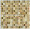 Marble Mix Stone Glass Mosaic Tile For Backsplash, Bathroom Wall 300x300mm