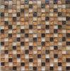 Color Mixed Stone Glass Mosaic Tile, Bathroom Wall Mosaic Tiles 300x300mm