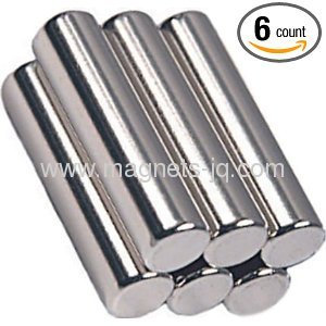 6 Neodymium Magnets 1/4 x 1 inch Cylinder N48