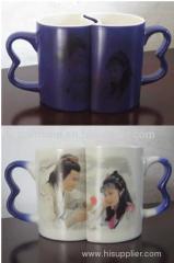 Sublimation Full color Changing Lover's Blue Mug