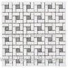 8mm Limestone / Slate Mesh Mounted Stone Mosaic Tiles For Home Decoration