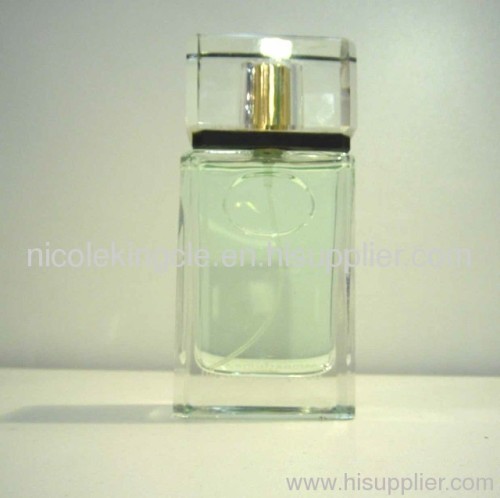 glass perfume bottle with cap