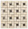 Limestone Granite Stone Mosaic Tile, Washable Kitchen Mosaic Floor Tiles