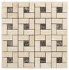 Limestone Granite Stone Mosaic Tile, Washable Kitchen Mosaic Floor Tiles
