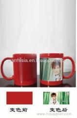 Sublimation Red Full color Changing mug