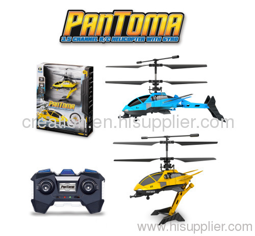 3.5 channel r/c helicopter with transforming tail