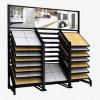 Double Rows Drawer Stone Tile Display Rack