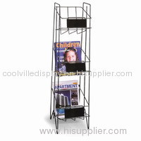 3 Shelves Wire Magazine Display Rack