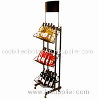 Caster Retail Wine Display Stand