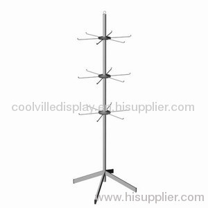 18 Hook Metal Floor Spinner Display Rack