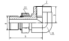 5ON9-OG SAE O-RING BOSS L-SERIES ISO 11926-3 / NPT FEMALE HYDRAULIC ADAPTER FITTING ELBOW PIPE FITTING