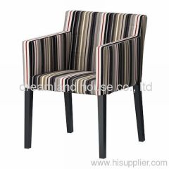 dark grey stripe arm chair slipcover