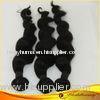 24 Inch Body Wavy Human Hair Weft Extensions Brazilian With Natural Color