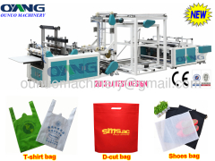 Full automatic non woven D-cut bag making machine price