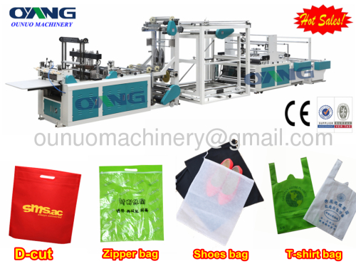 Full automatic non woven zipper bag making machine price