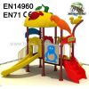 Outdoor Kids Plastic Slide With Swing