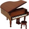 WOOD PIANO WIND UP MUSICAL GIFTS