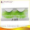 Green Strip Feather Natural False Eyelashes 100% Handmade For Women F49