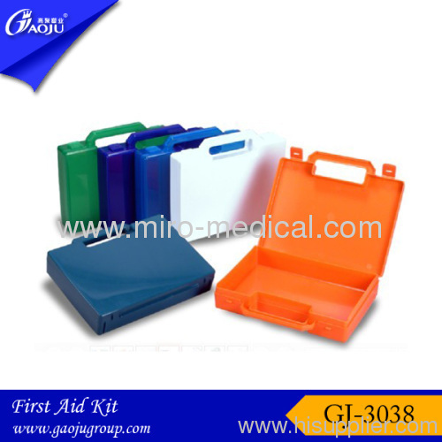 Colorful empty first aid kit box