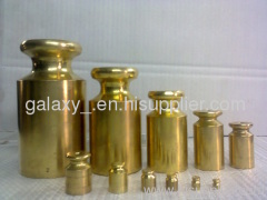 KNOB TYPE BRASS PLATED WEIGHT SET