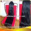 100% Virgin 104cm Black Ponytail Real Hair Extensions , Synthetic Ponytails
