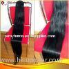 Long 100% Virgin Black Ponytail Real Hair Extensions 152cm , Natural Wave