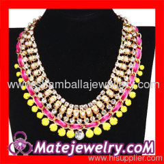 beaded statement collar necklace