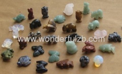 natural gemstone animal carvings