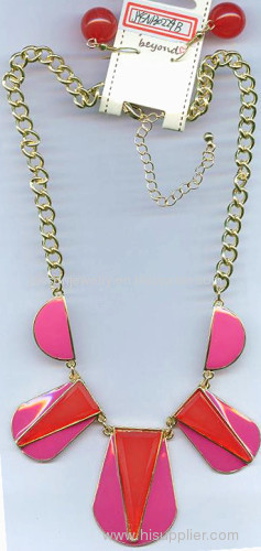 faux stone epoxy necklace