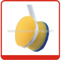 Kitchen cleaning sponge brush with handle