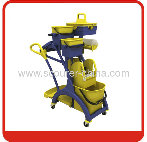 Europe New design Mop cleaning bucket wringer trolley