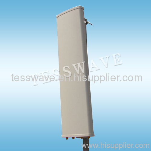 2.3-2.7 GHz 17dBi 90 degree dual slant polarized mimo sectorial panel antenna