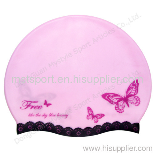 design silicone swim caps