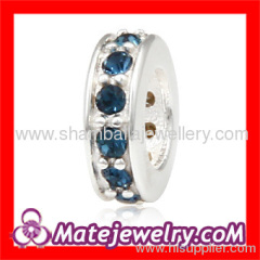 european style jewellery Crystal silver spacer beads for bracelets