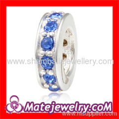 european style jewellery Crystal silver spacer beads for bracelets
