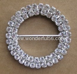 double circle diamante buckles