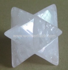 natural gemstone quartz merkaba star