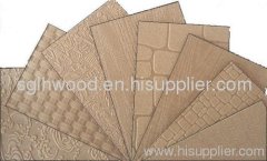 different designs embossed hardboard panel