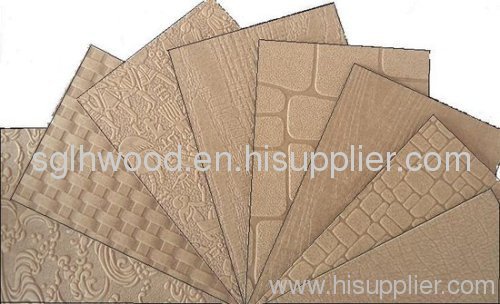 different designs embossed hardboard panel