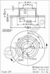 Front Brake Disc 2101-3501070 LADA TOSCANA