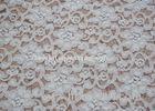 Fashion White Brushed Lace Fabric with Flower Shape , 135cm Width CY-LQ0042