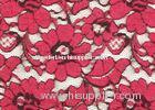 OEM / OMD Red Elastic Brushed Lace Fabric with 135cm Width CY-LQ0001