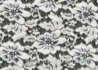 White Flower Brushed Lace Fabric For Wedding Dress , Lingerie CY-LQ0003