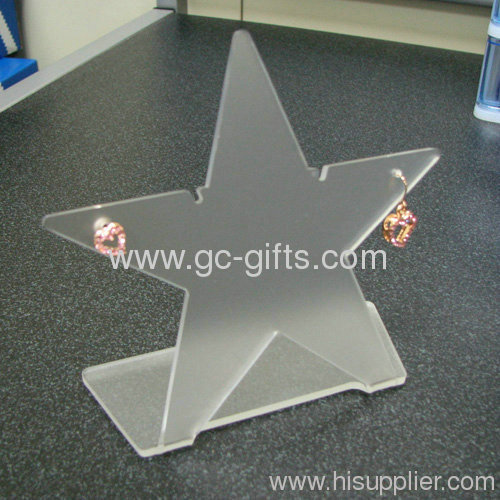 The popular clear star shaped acrylic earring holder