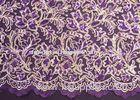 Multi-colors Embroidery Beaded Lace Fabric With Nylon + Polyester CY-XP0007