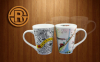 stoneware,porcelain,super white porcelain mugs,print the logo,decal mug
