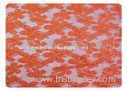 Orange 100% Polyester Lace Fabric For Fashionable Dress , Lingerie CY-CT8556